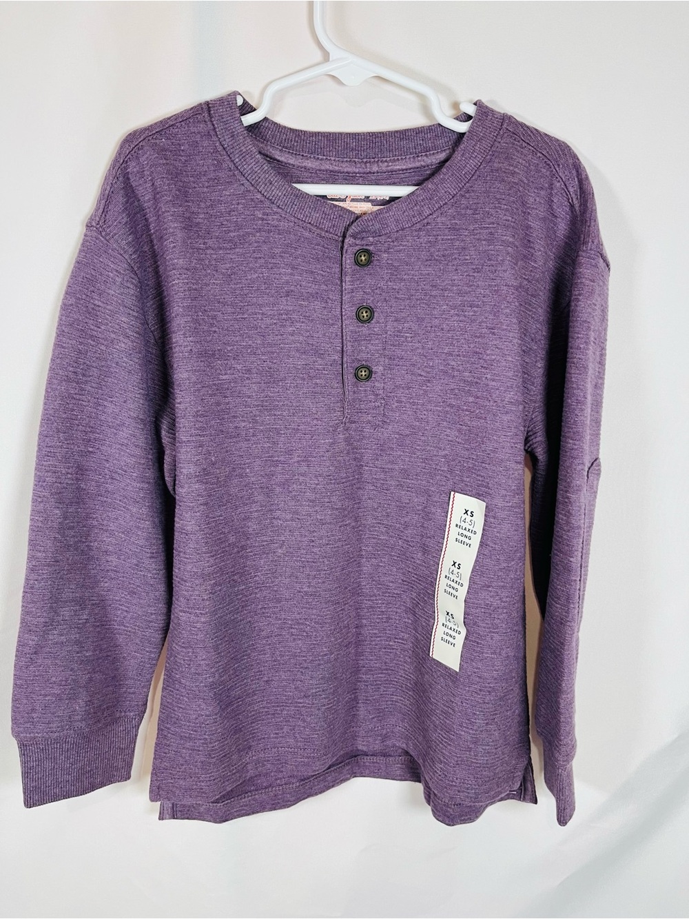 Cat & Jack Purple Long-Sleeve Henley Tee for Kids